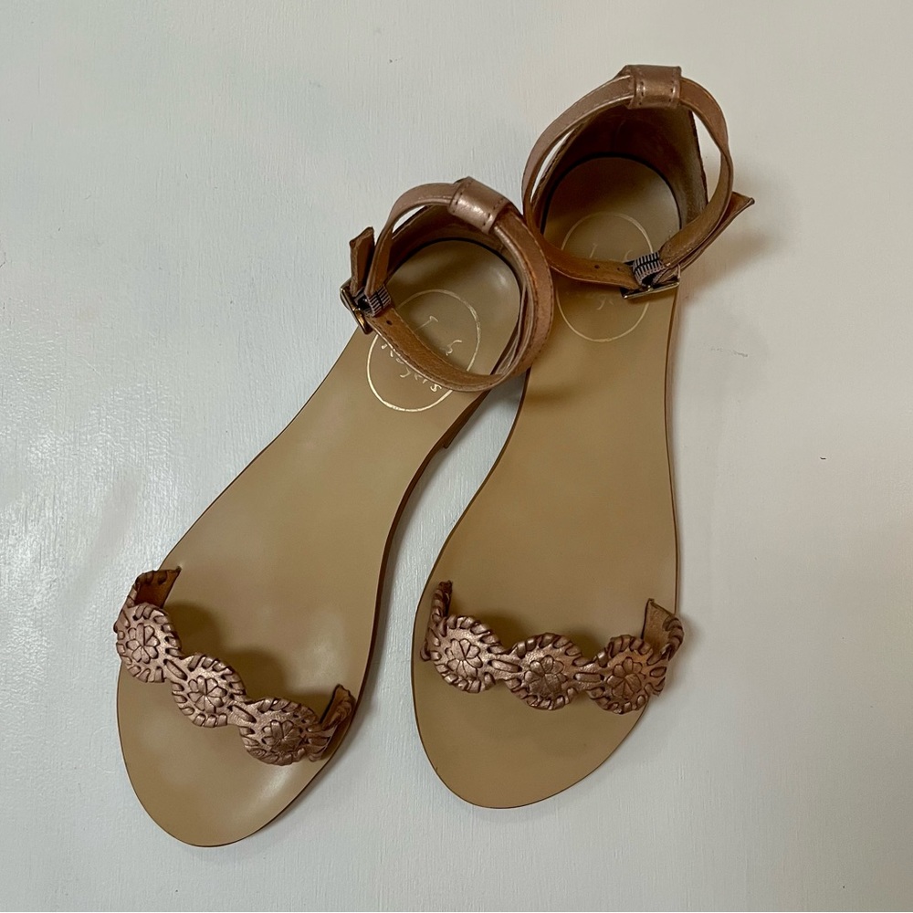 Jack Rogers Rose Gold Lauren Ankle Strap Sandal